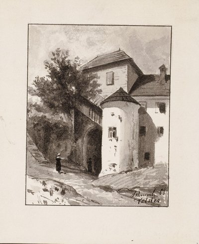 Entrance to Bled Castle by Ladislav Benesch